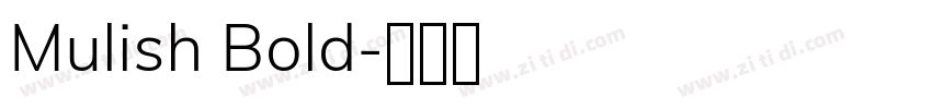 Mulish Bold字体转换
